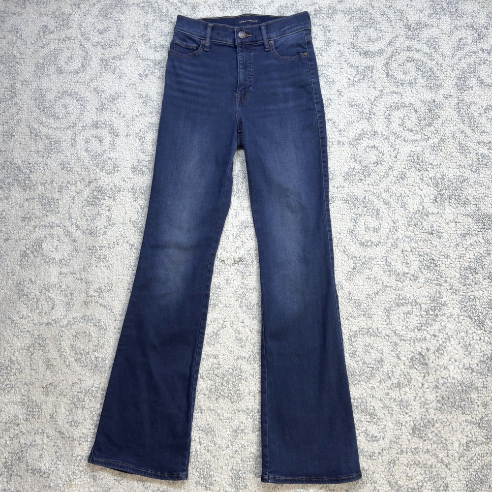 Lucky Brand Dark Wash Uni High Rise‎ Bootcut Denim Jeans Stretch Classic Size 2
